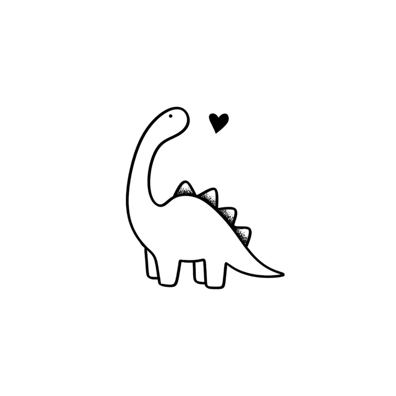 Cute Dinosaur Tattoo 