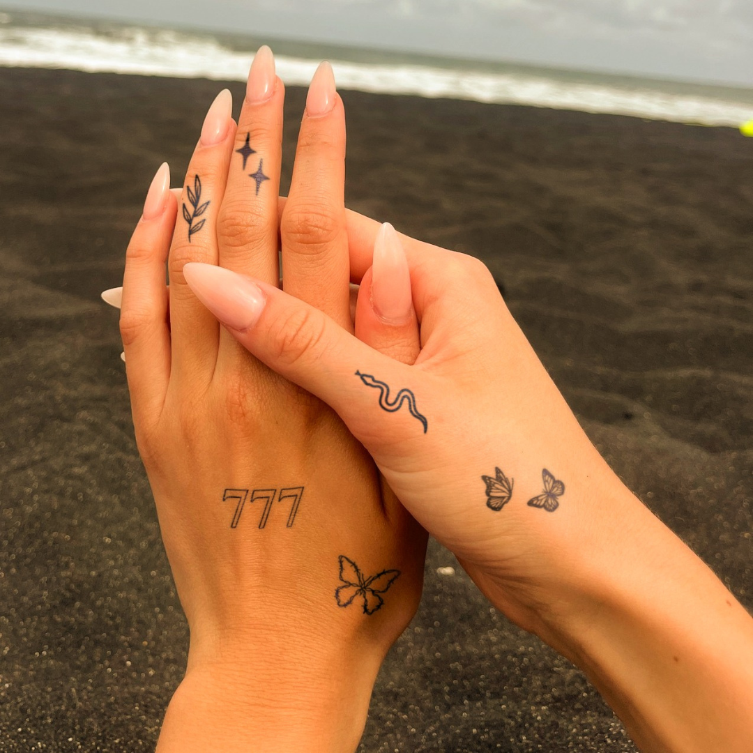 Diva Energy Tattoo Pack on hands