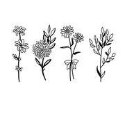 Floral Stem Set Tattoo 