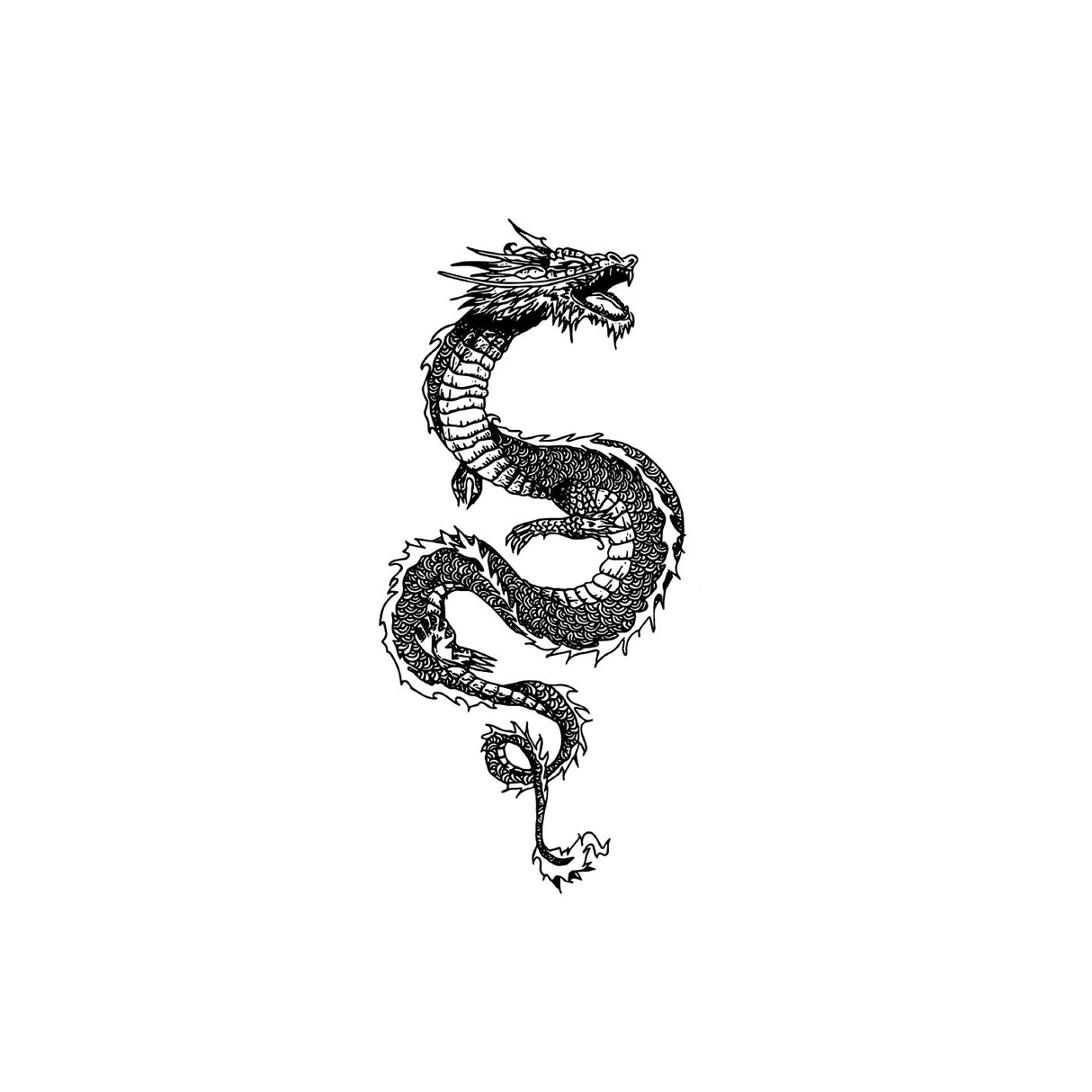 Japanese Dragon - Semi Permanent Tattoo