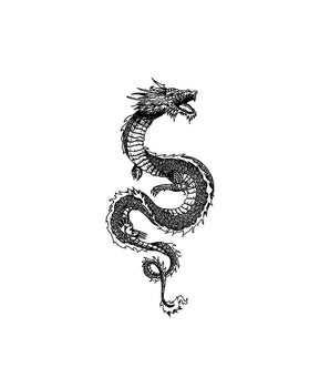 Japanese Dragon - Semi Permanent Tattoo