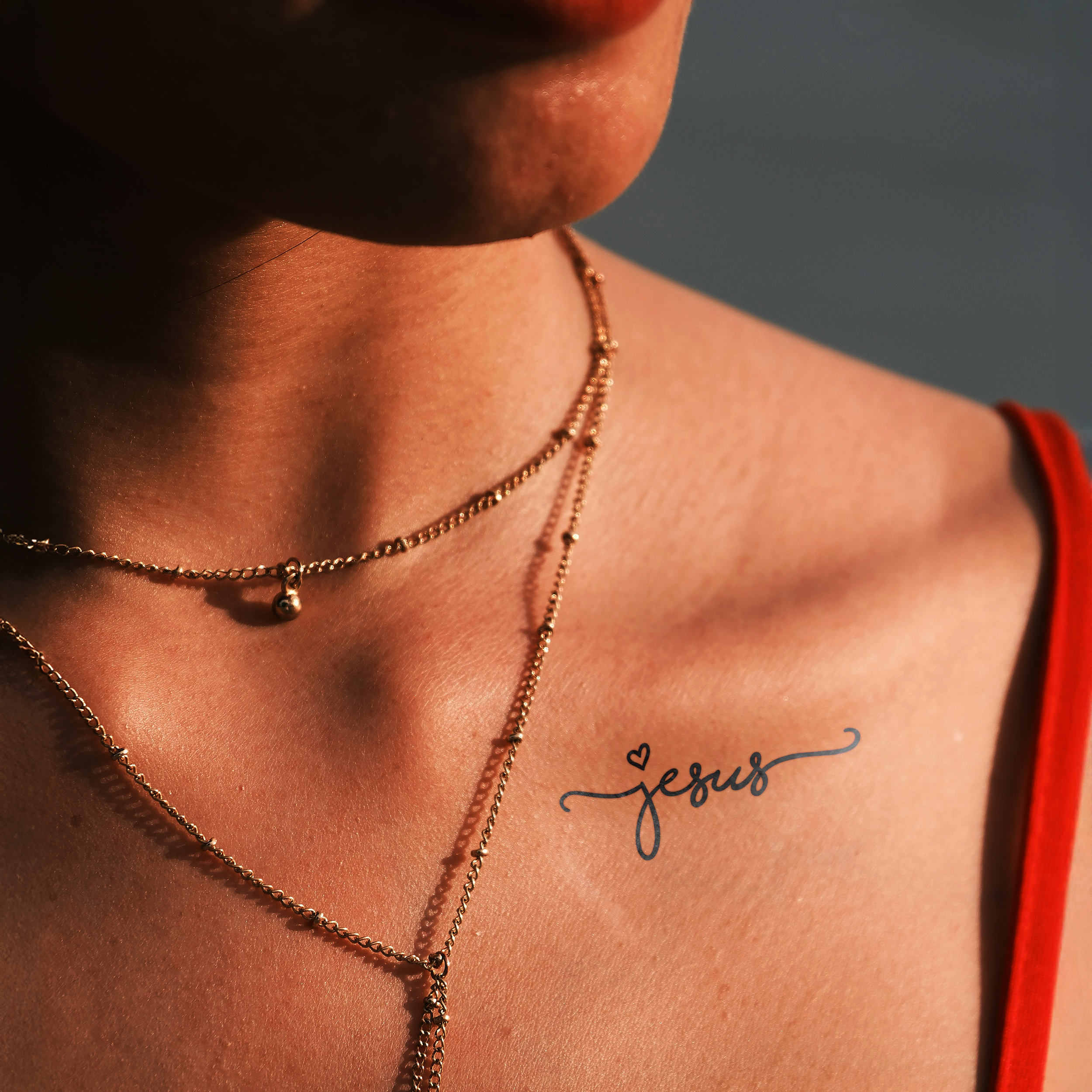 Jesus Heartline Tattoo