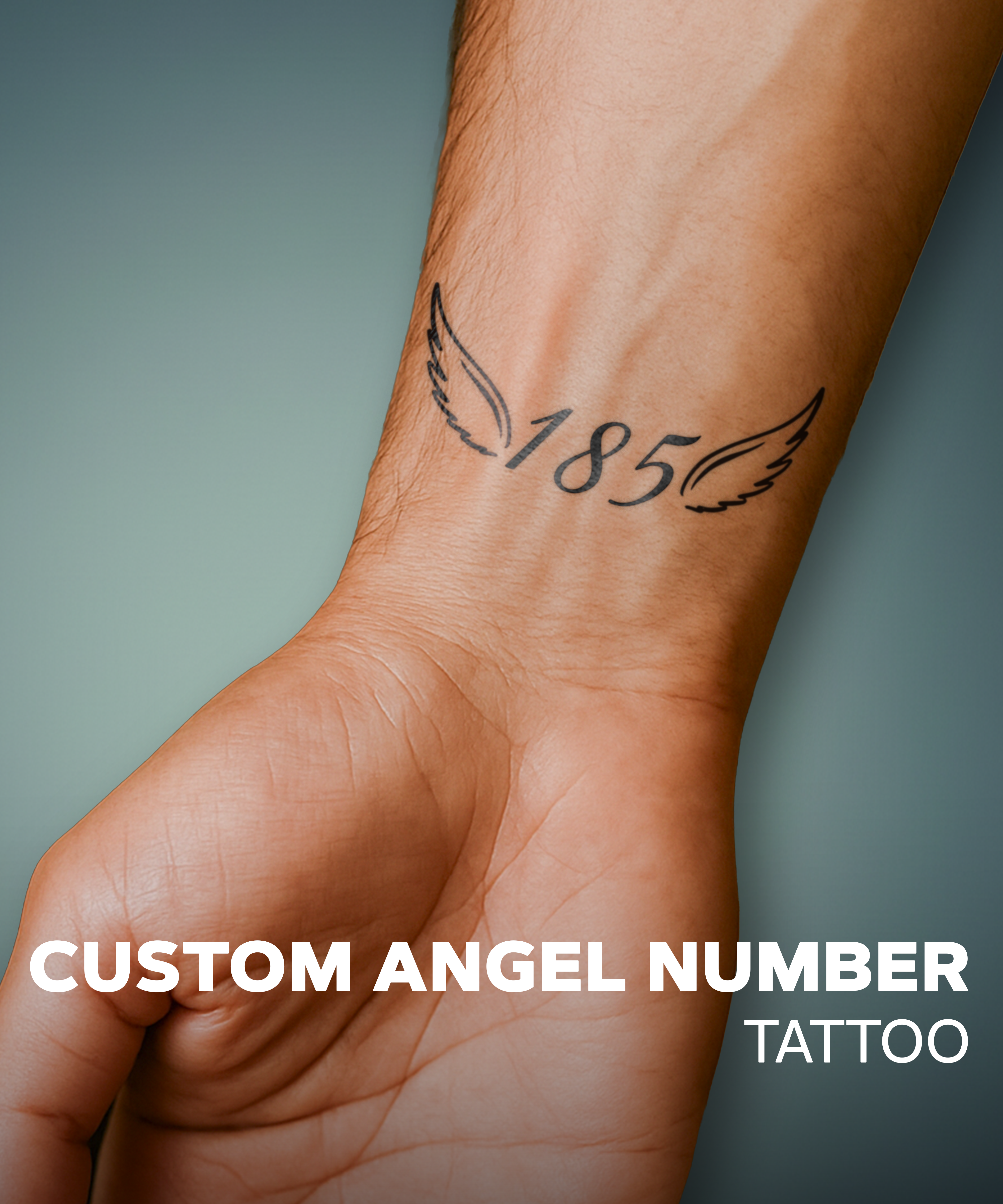 Custom Angel Number Tattoo