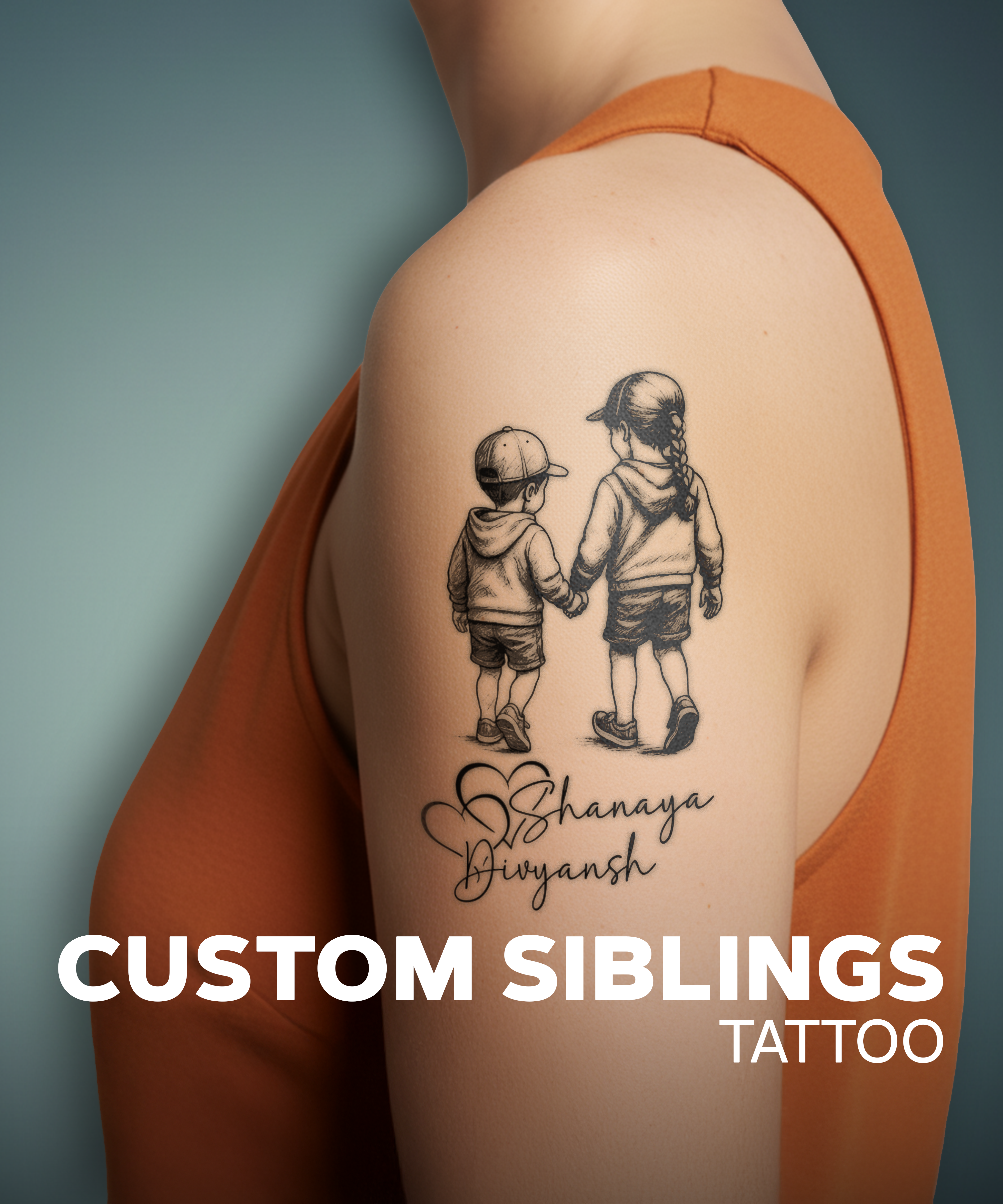 Custom  Siblings Tattoo