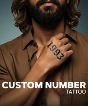 Custom Number Tattoo