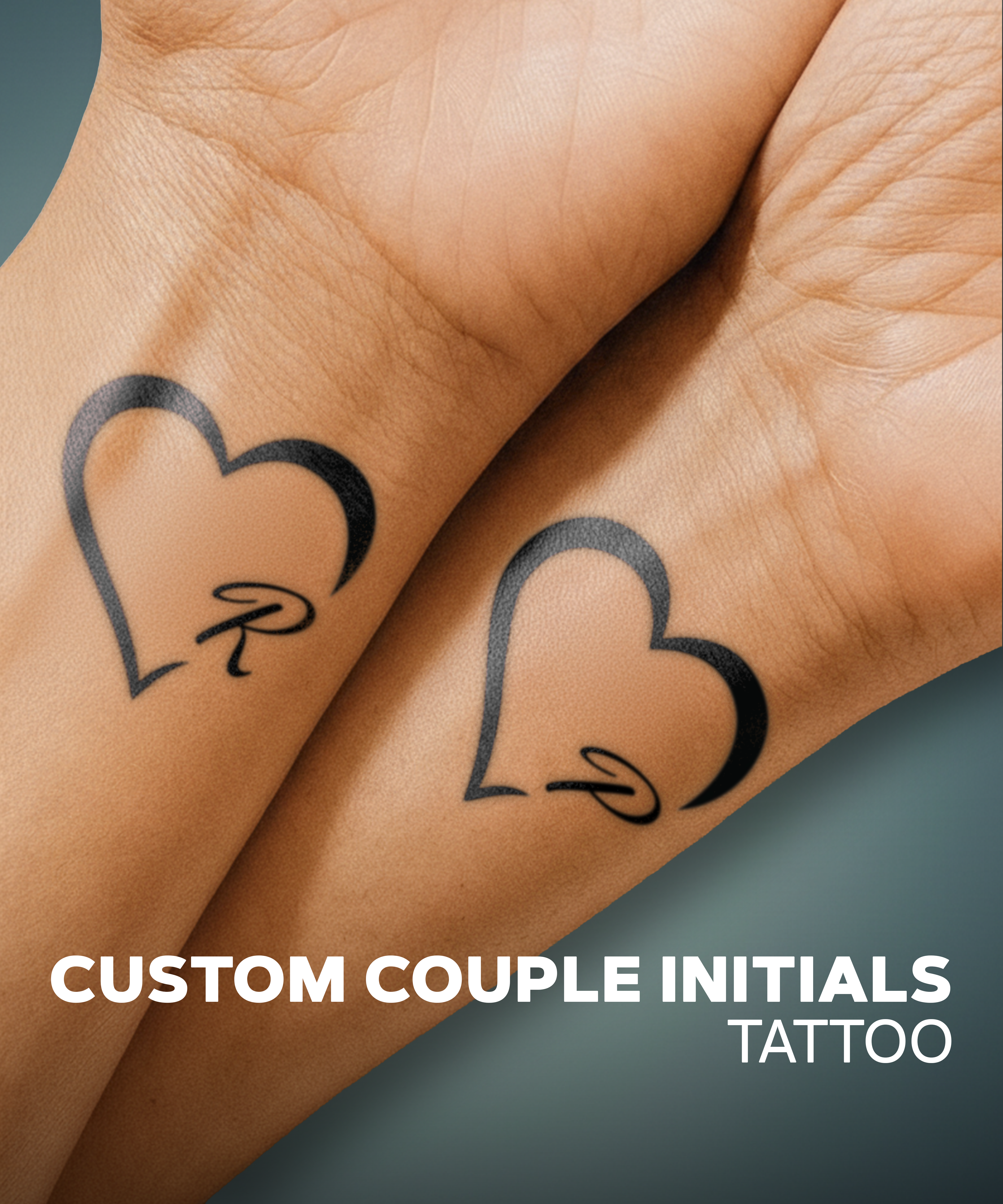Custom Couple Initials Tattoos