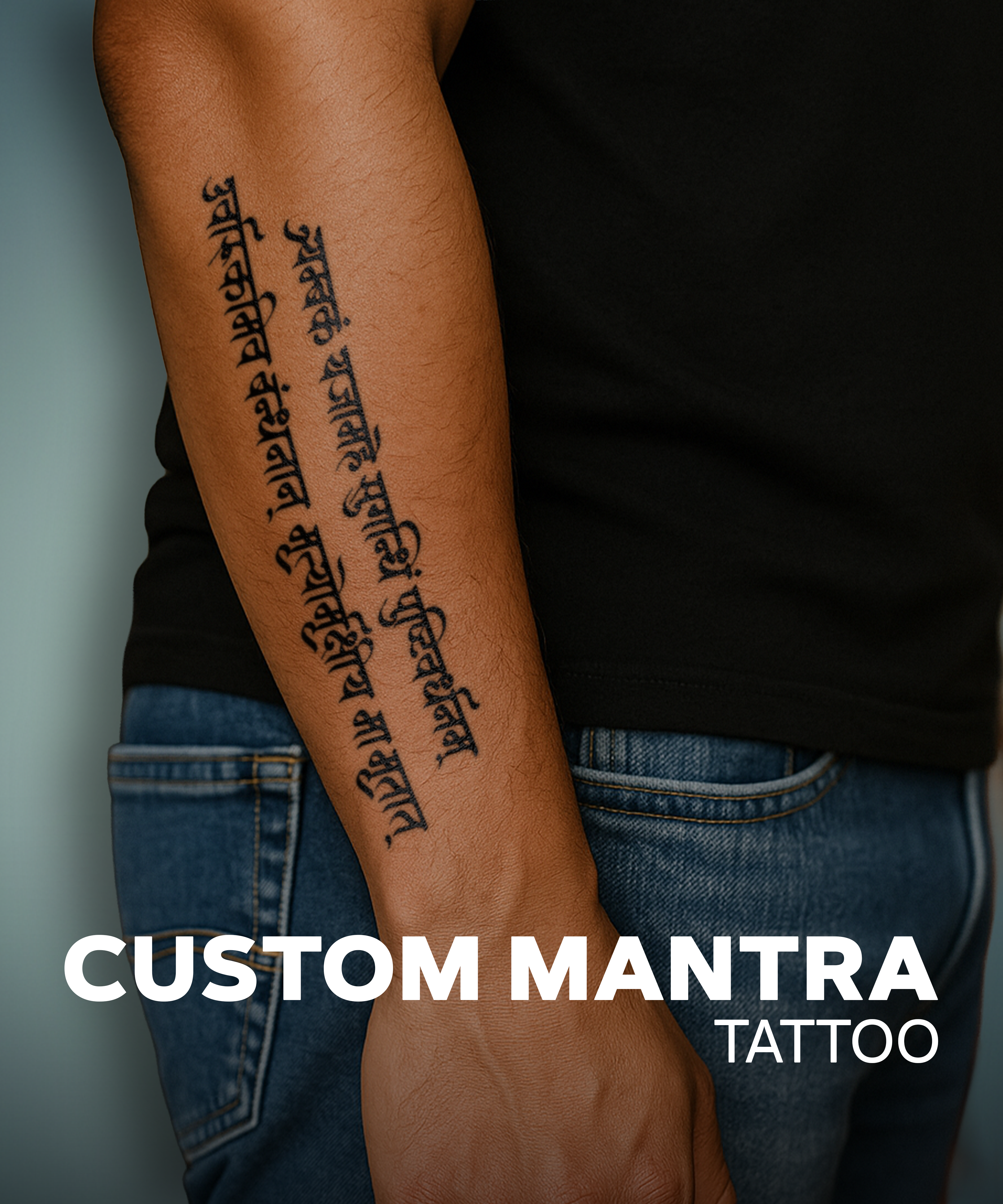 custom mantra tattoo banner
