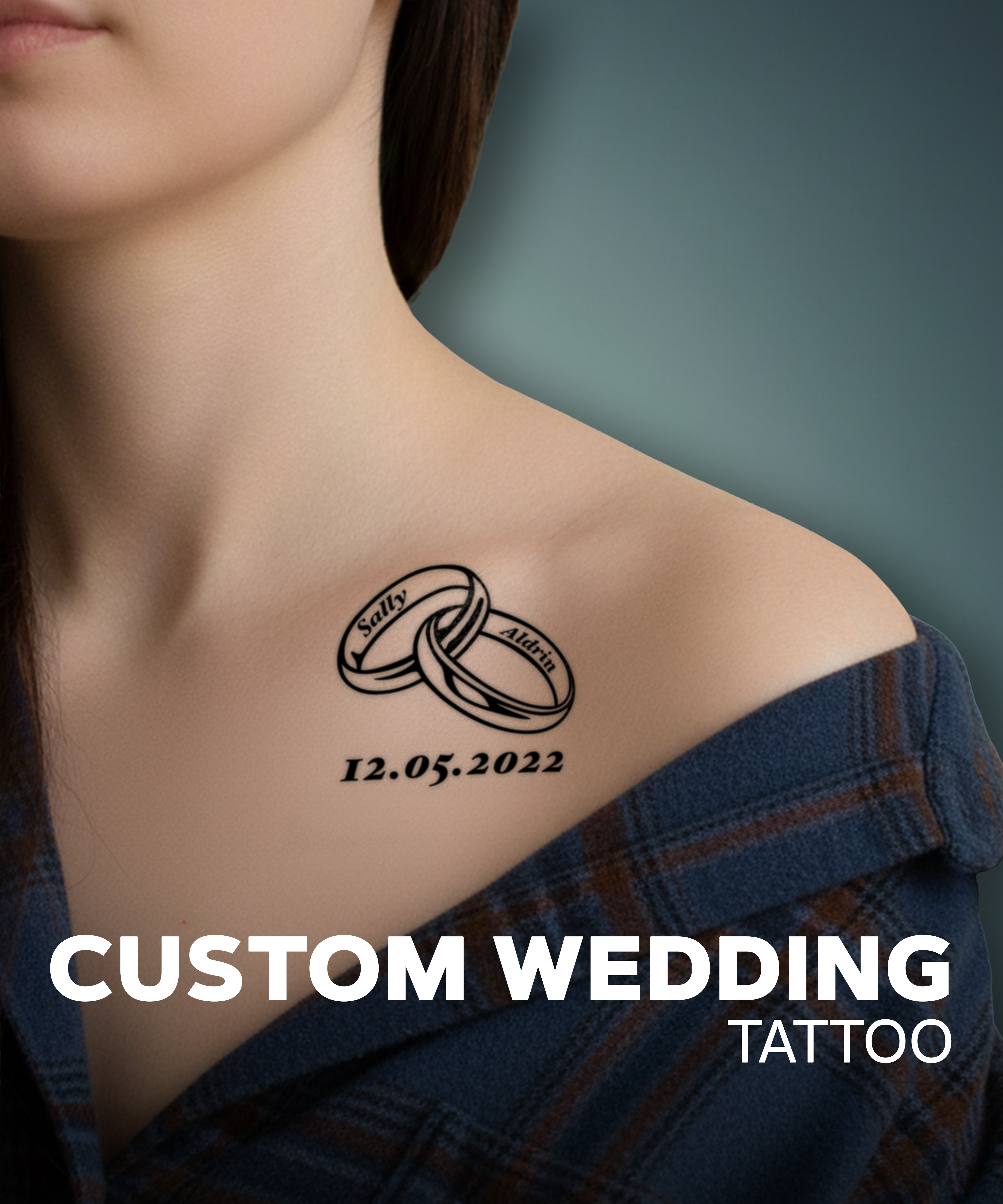 custom wedding tattoo banner