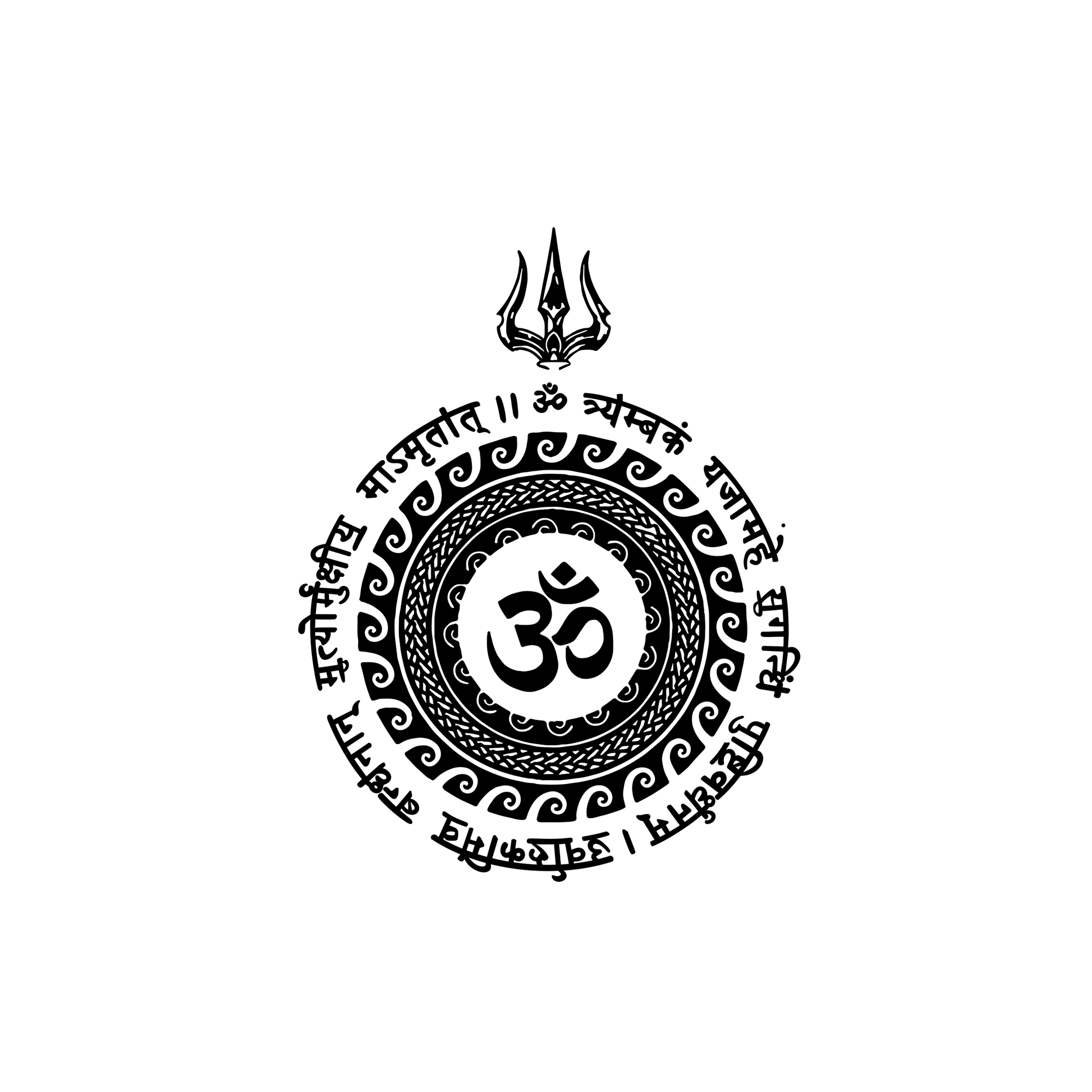 Om Trishul Mandala TATTOOS