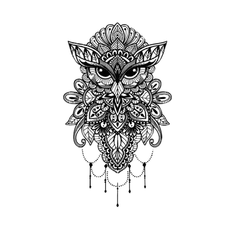 Owl Mandala Tattoo