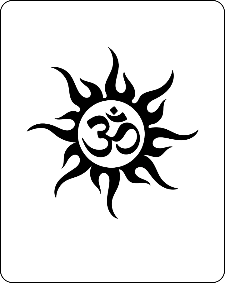 Sunrise Om - Semi Permanent Tattoo - INKHUB
