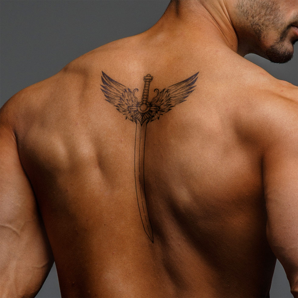 Royal Sword Tattoo – Regal Power in Semi-Permanent Ink – INKHUB