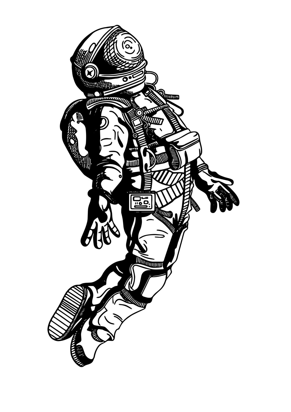 Astronaut Semi Permanent Tattoo