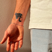 Hanuman in Dhyaan on wrist 