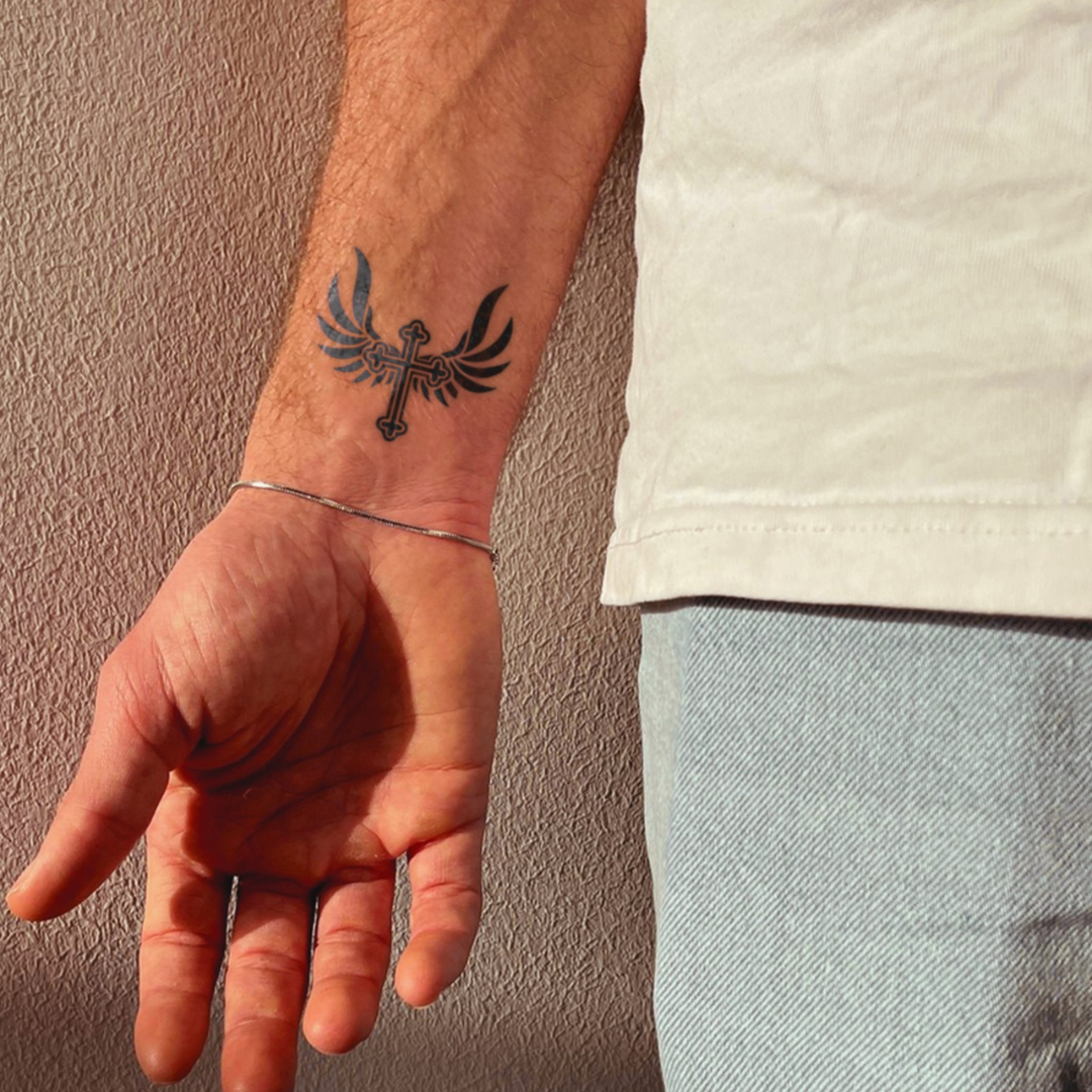 Guardian Cross on wrist 