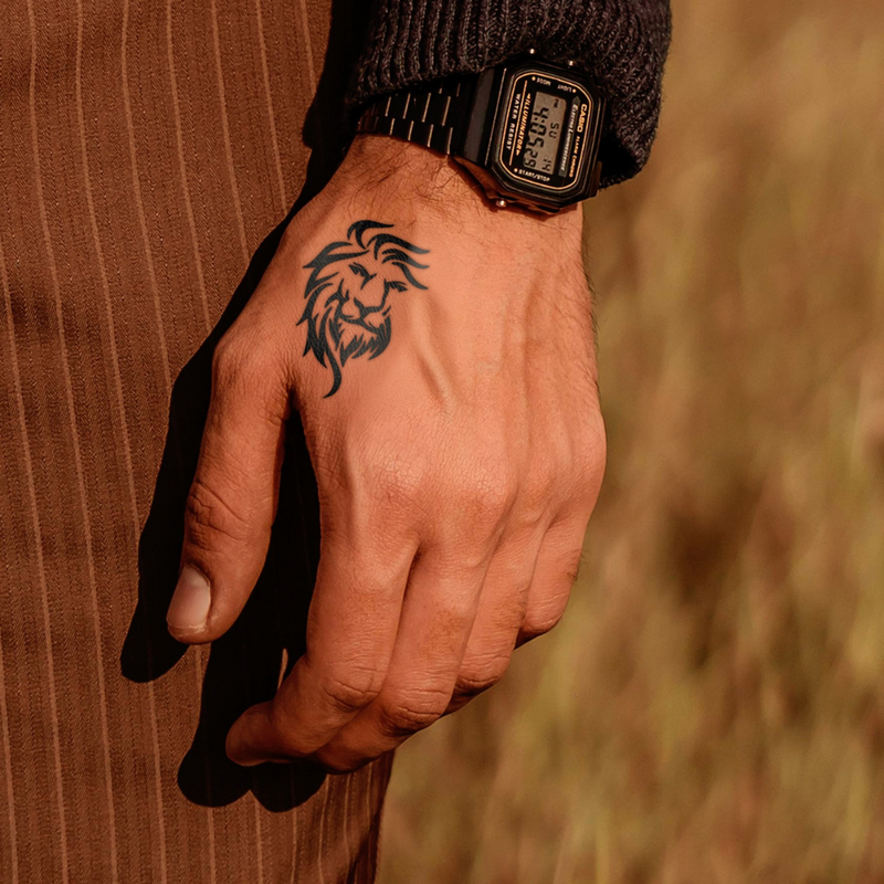 Lion tattoo  on hand