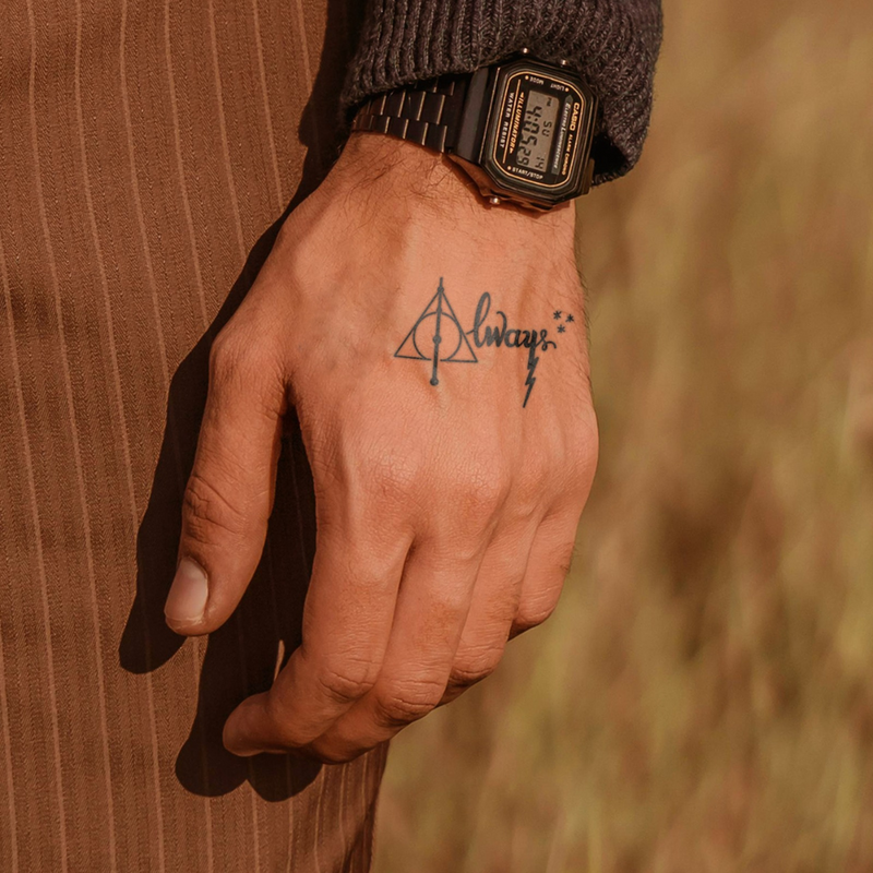 Eternal Hallows Tattoo on hand