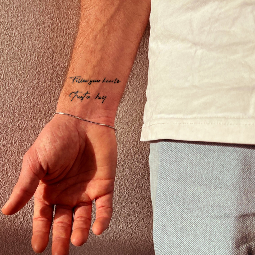 Inner Voice Tattoo on wrist