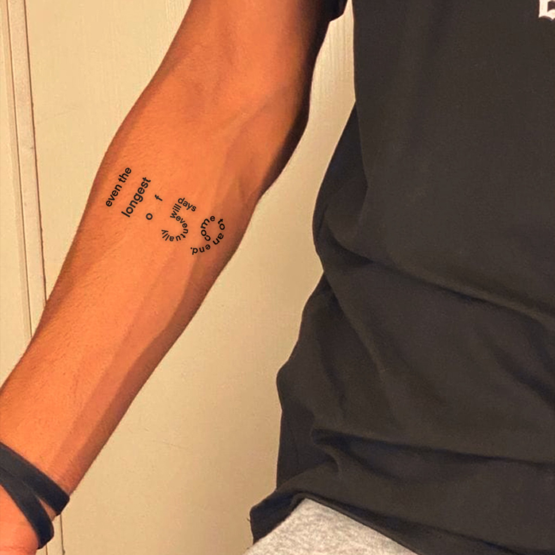 Comeback Tattoo on arm