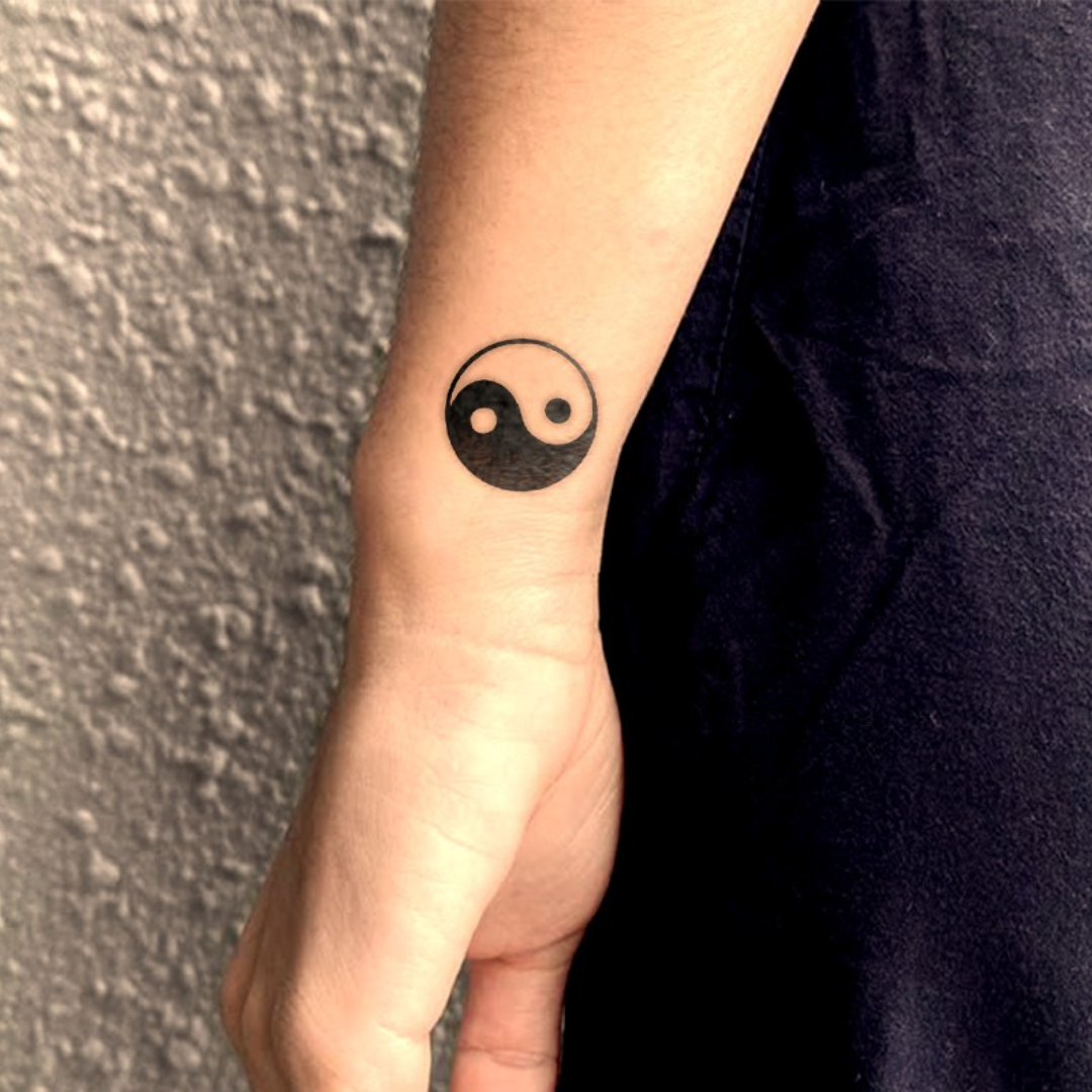 Yin Yang Tattoo on wrist