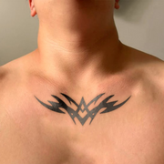 Warrior tattoo on chest 