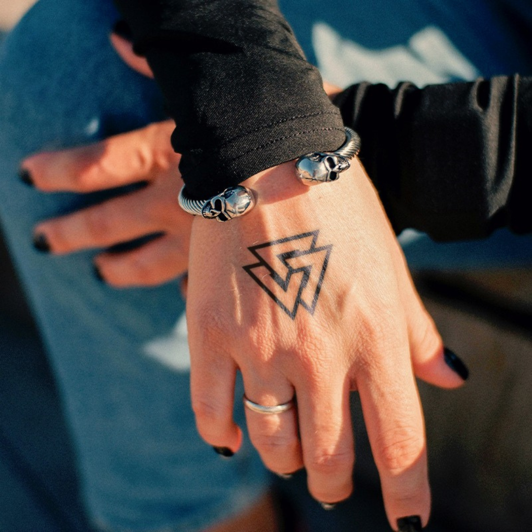 Vikings Sign Tattoo on hand