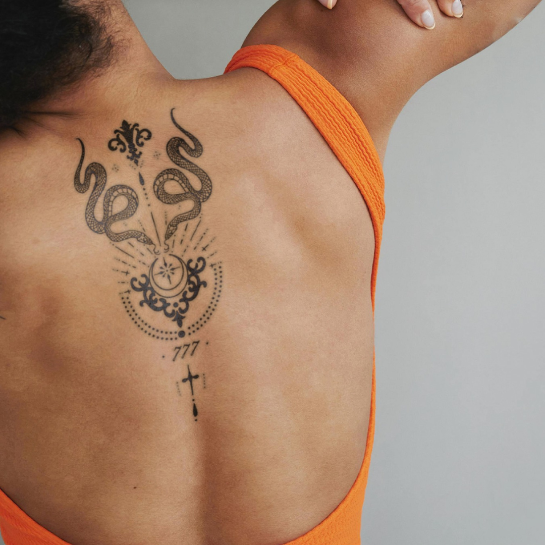 Triple Blessing Tattoo on back