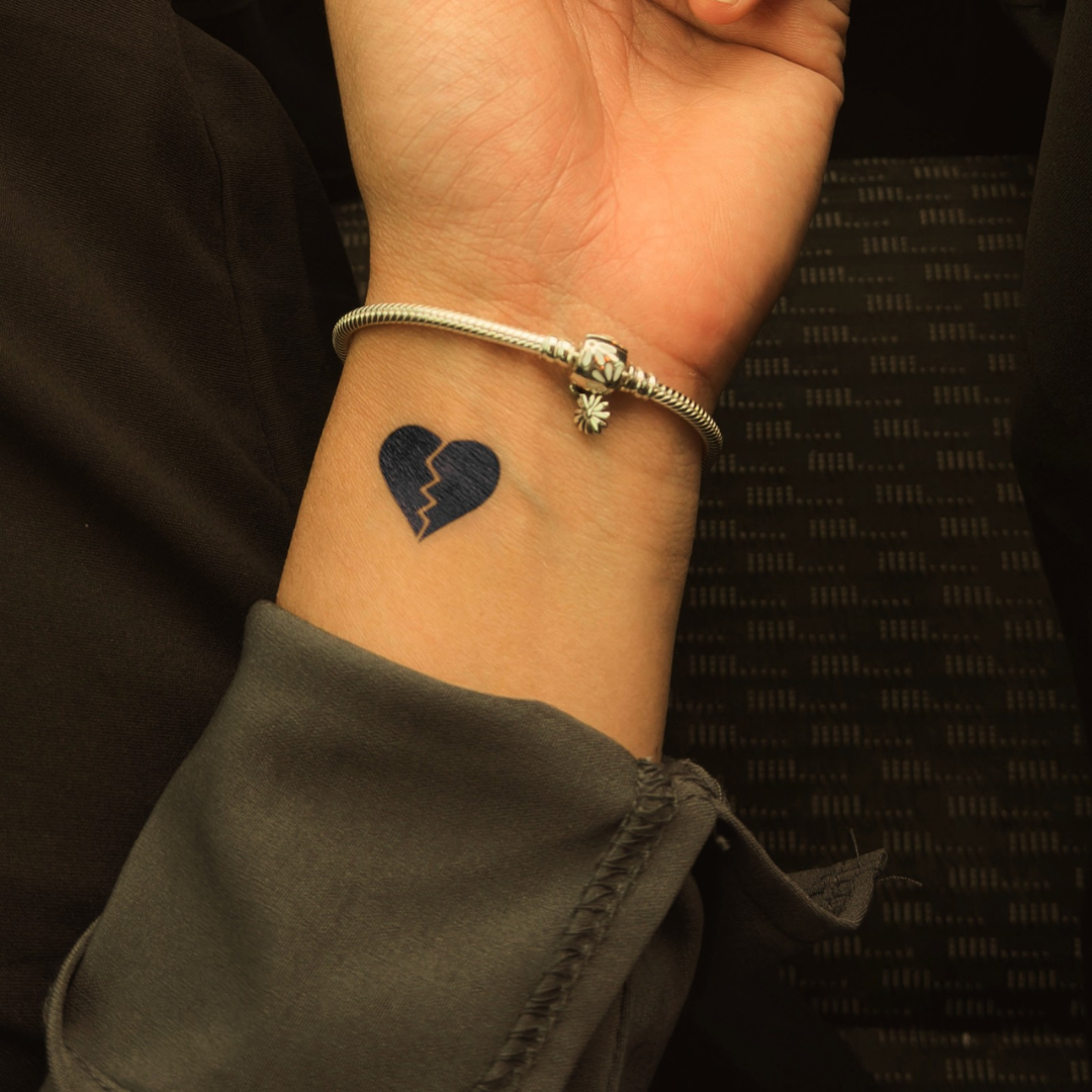 Broken Heart Tattoo on wrist