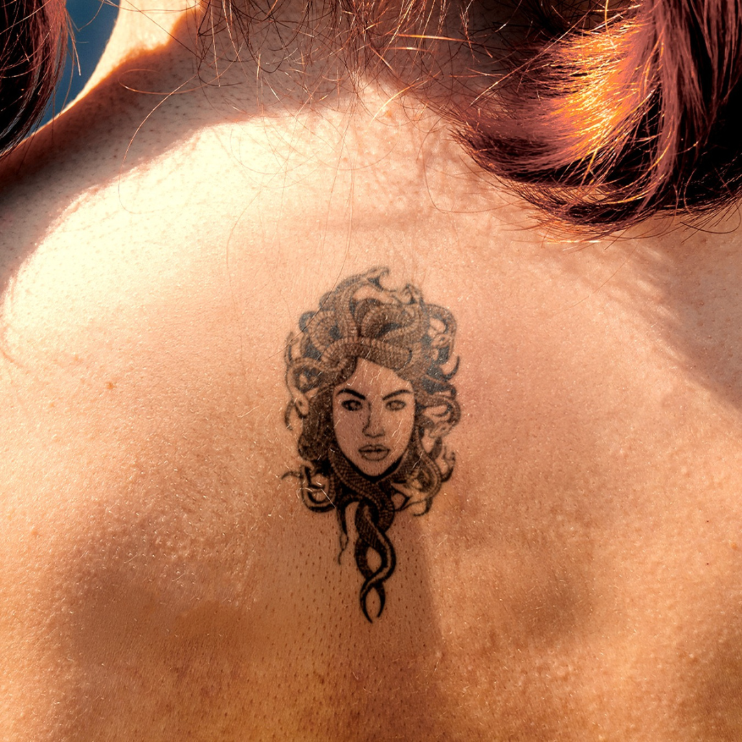 Medusa Tattoo on back