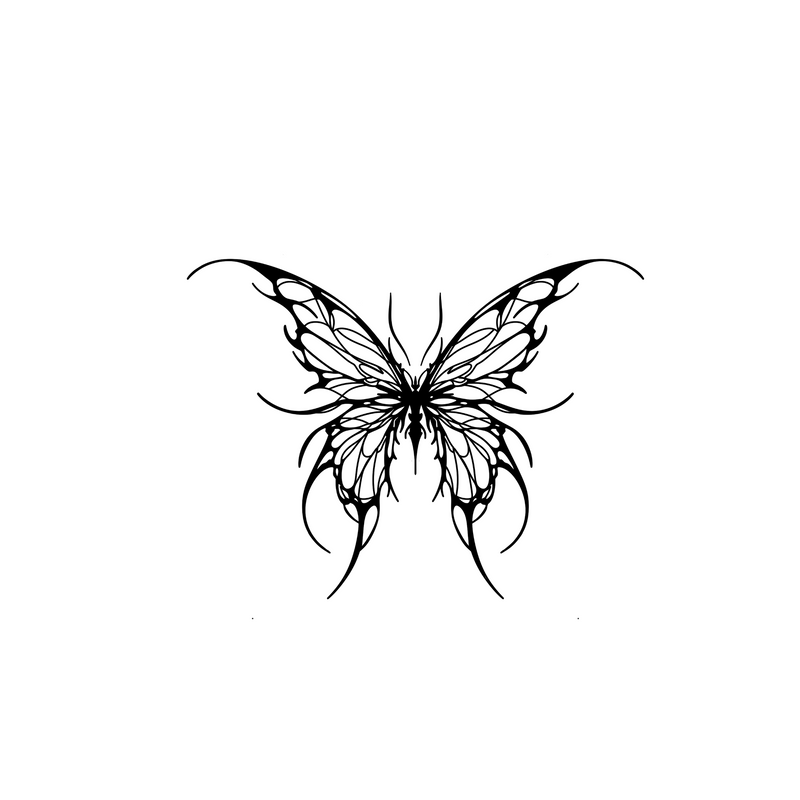 Venom Butterfly Tattoo stencil