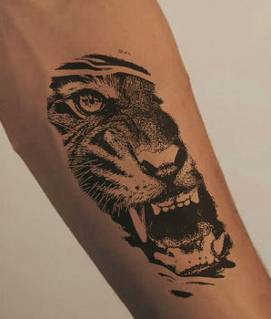 Angry Tiger - Semi Permanent Tattoo