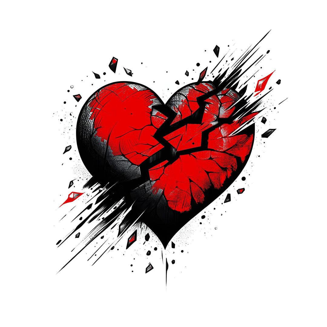 broken heart tattoo
