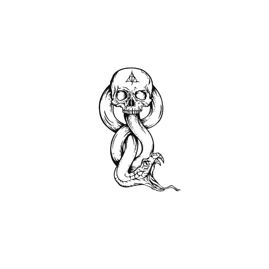 SkullSnake semi permanent tattoo InkHub