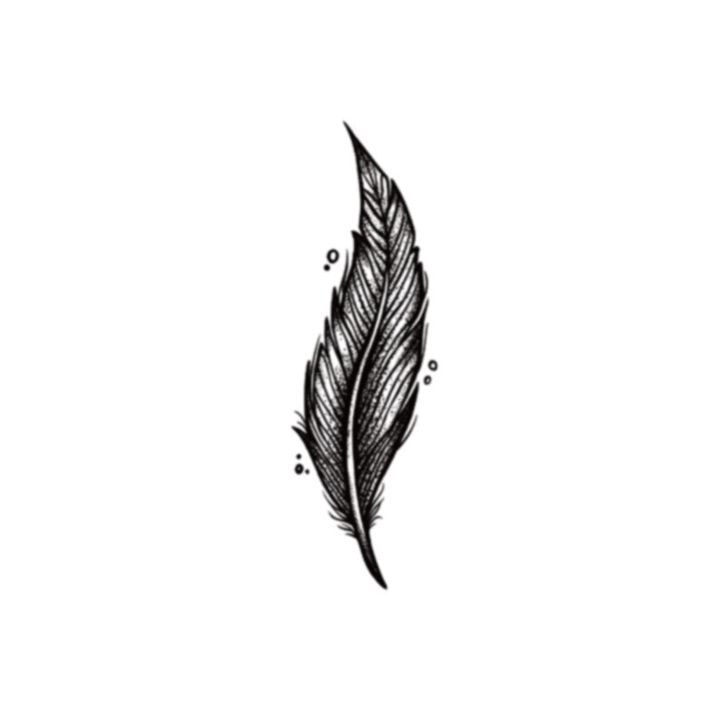 Temporary Tattoo - A Great Feather – inkhub
