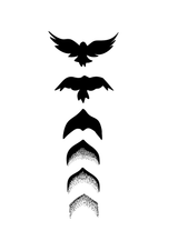 Flying Birds semi permanent tattoo